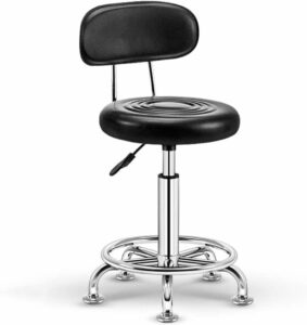 black bar stool with back