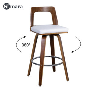 wooden bar stools with backs
